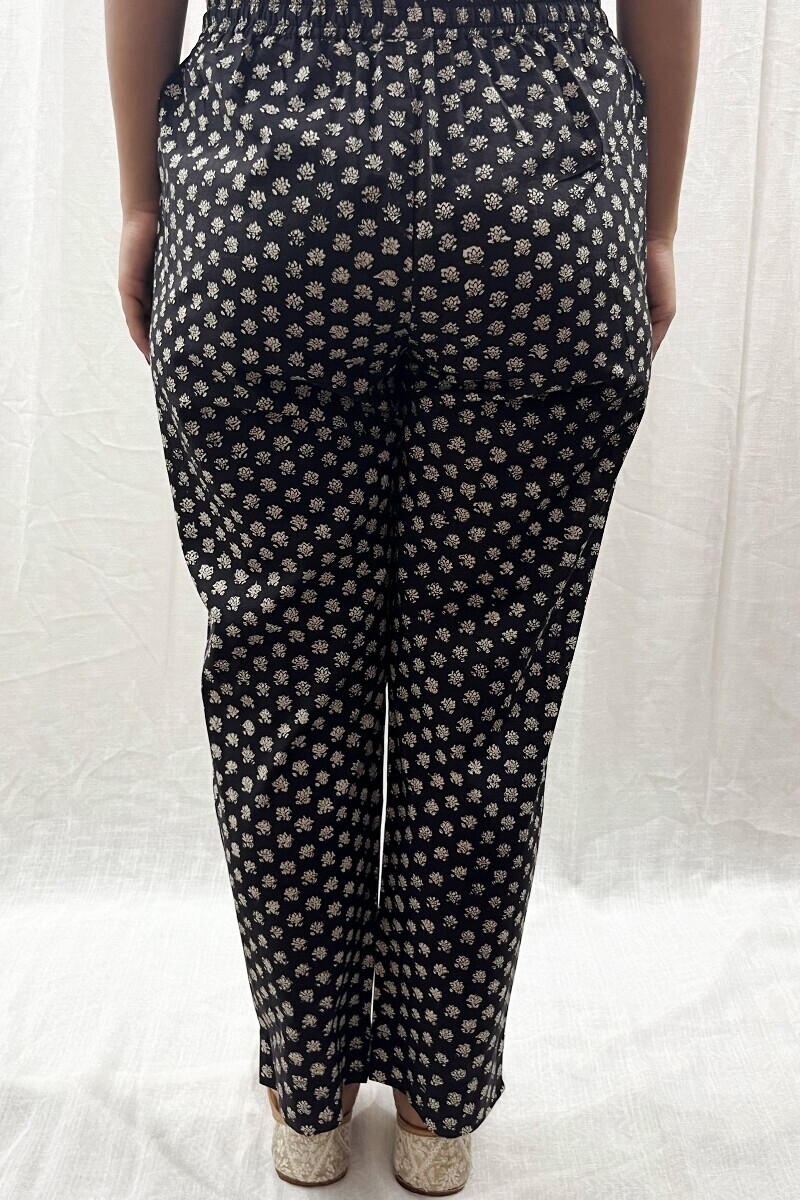 Bagru Hand Block-Printed Cotton Narrow Pants