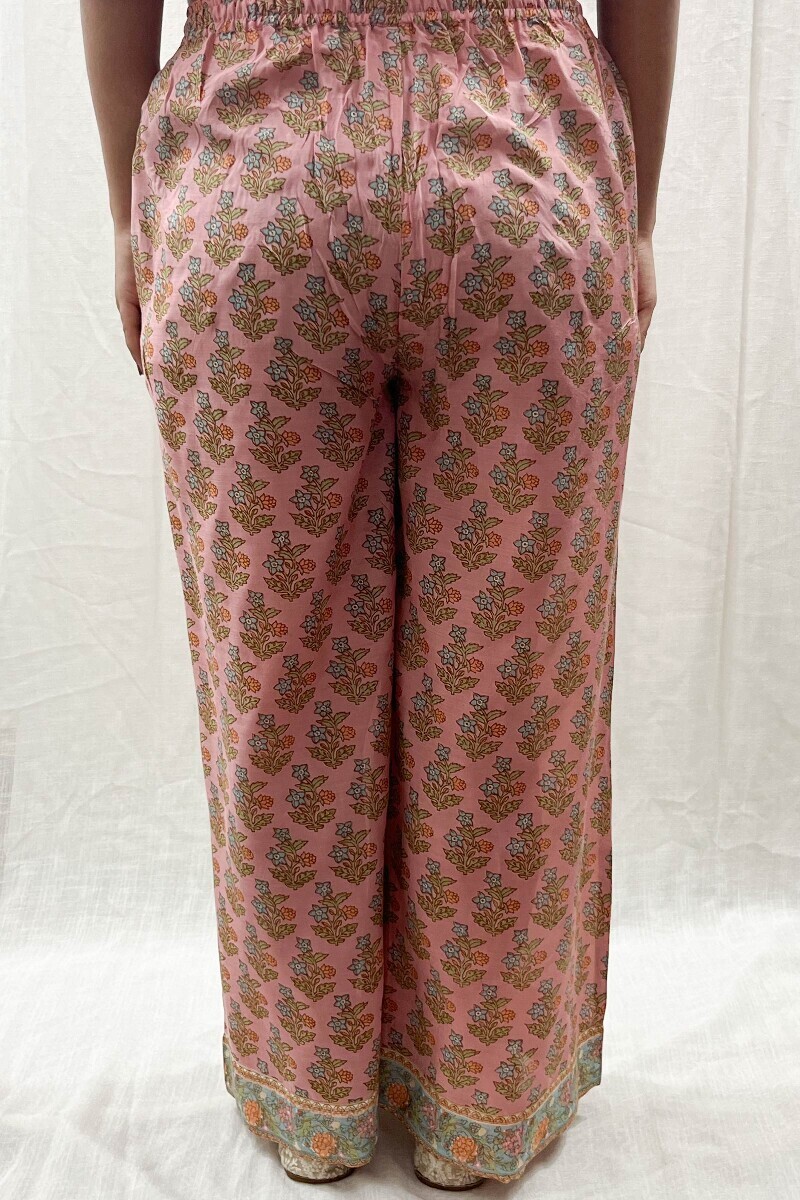 Pink Hand Printed Modal Farsi