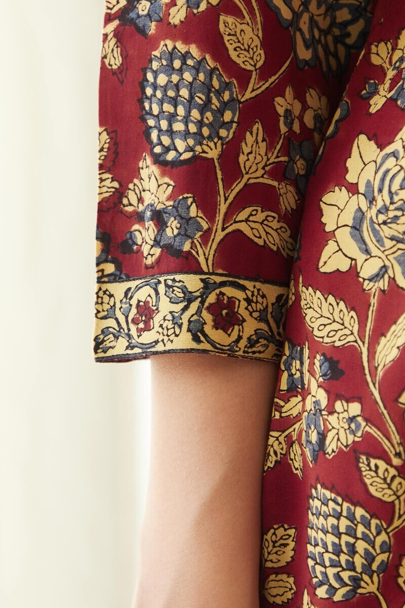 Bagru Hand Block-Printed Viscose Top