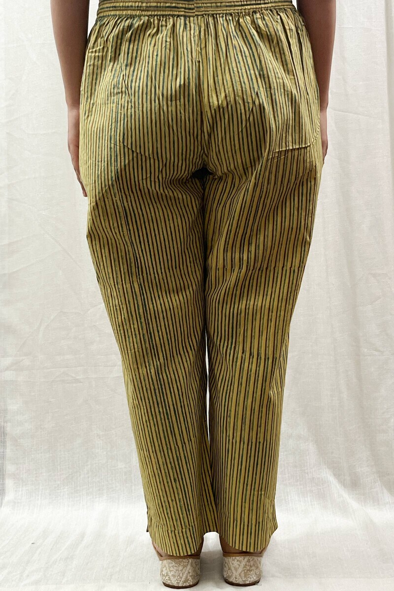 Ajrak Hand Block-Printed Cotton Narrow Pants