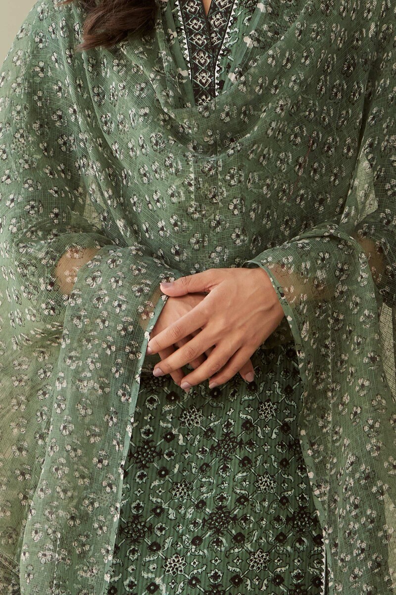 Bagru Hand Block-Printed Kota Dupatta