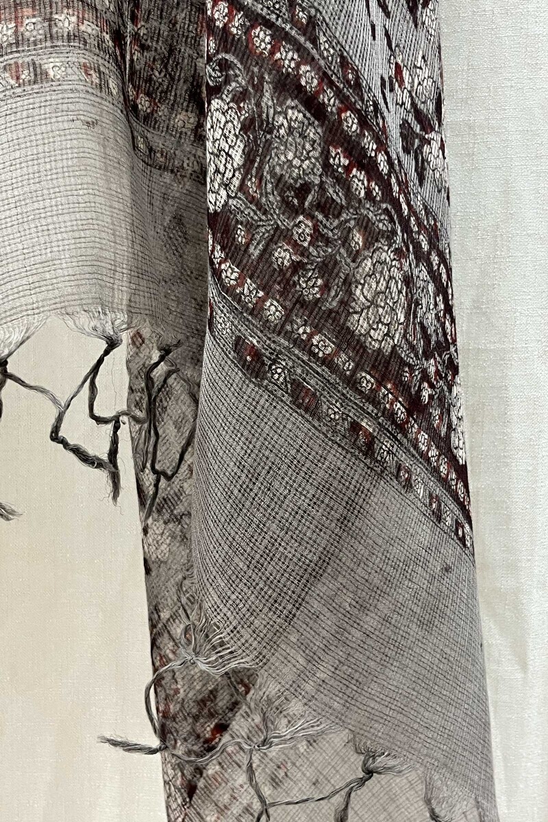 Bagru Hand Block-Printed Kota Dupatta
