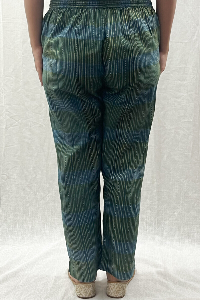 Ajrak Hand Block-Printed Cotton Narrow Pants