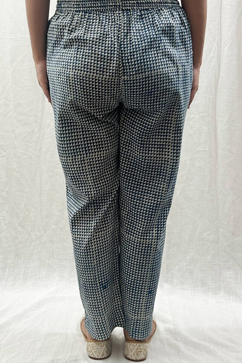 Ajrak Hand Block-Printed Cotton Narrow Pants