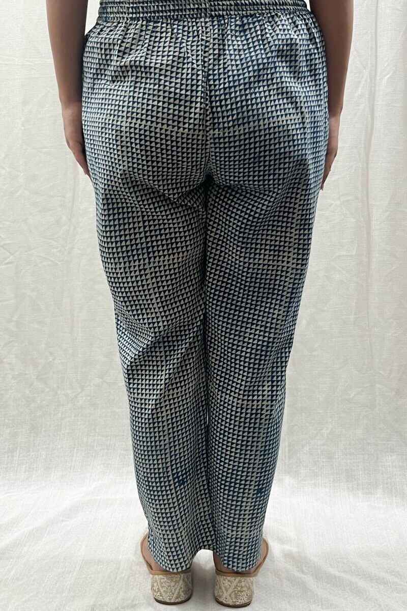 Ajrak Hand Block-Printed Cotton Narrow Pants