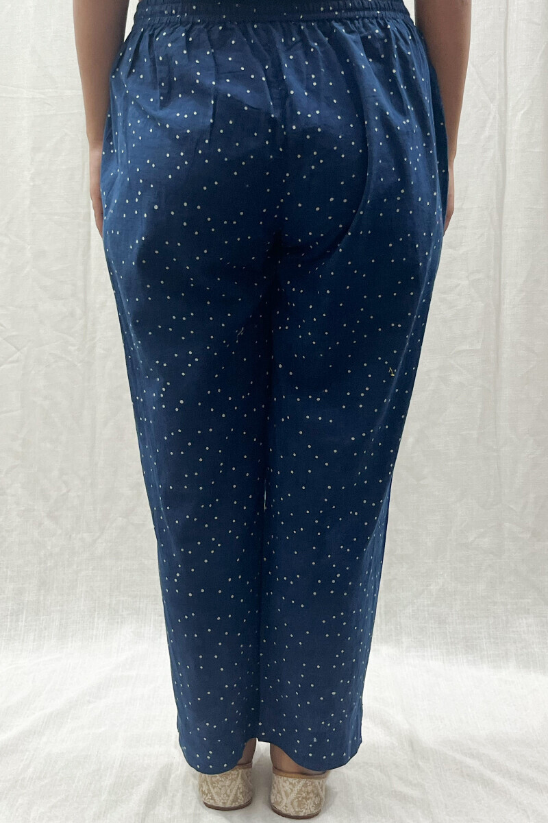 Ajrak Hand Block-Printed Cotton Narrow Pants