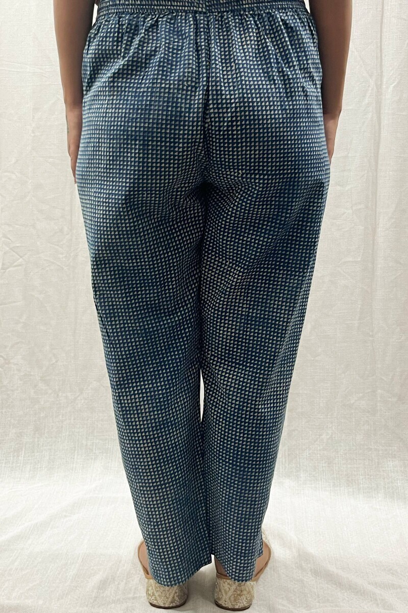 Ajrak Hand Block-Printed Cotton Narrow Pants