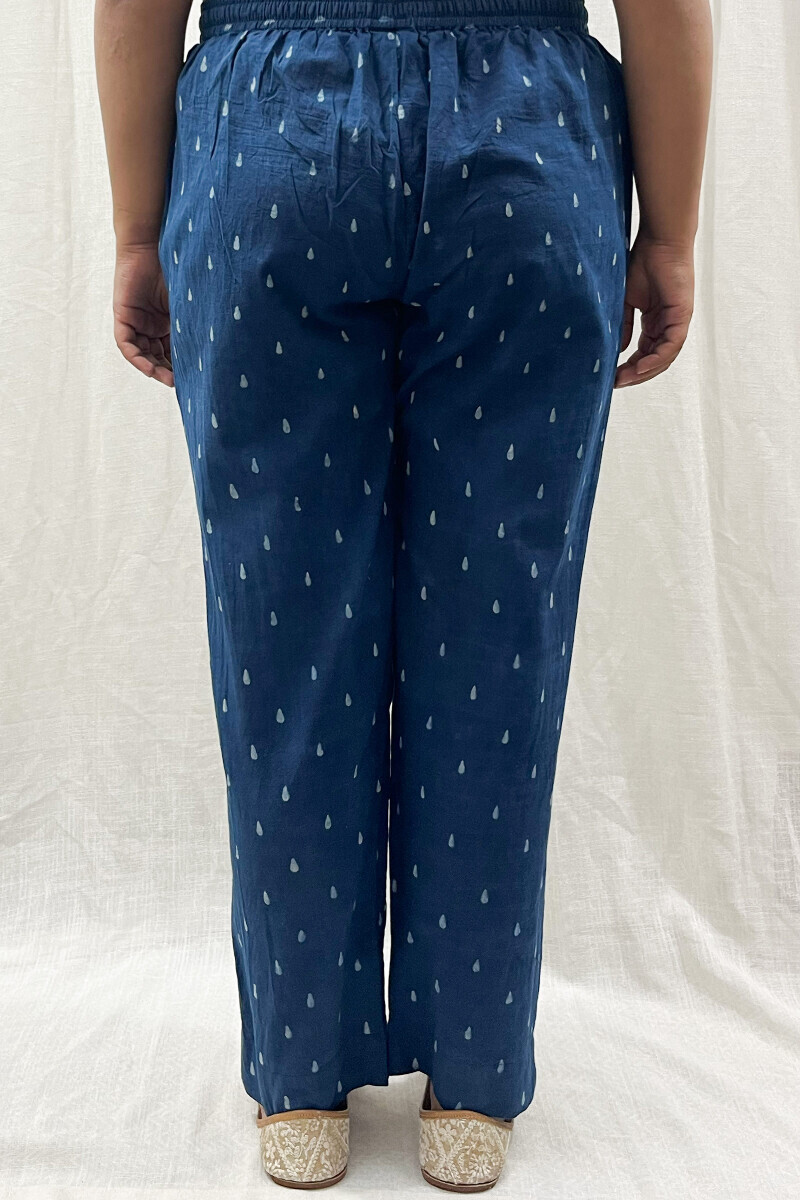 Ajrak Hand Block-Printed Cotton Narrow Pants