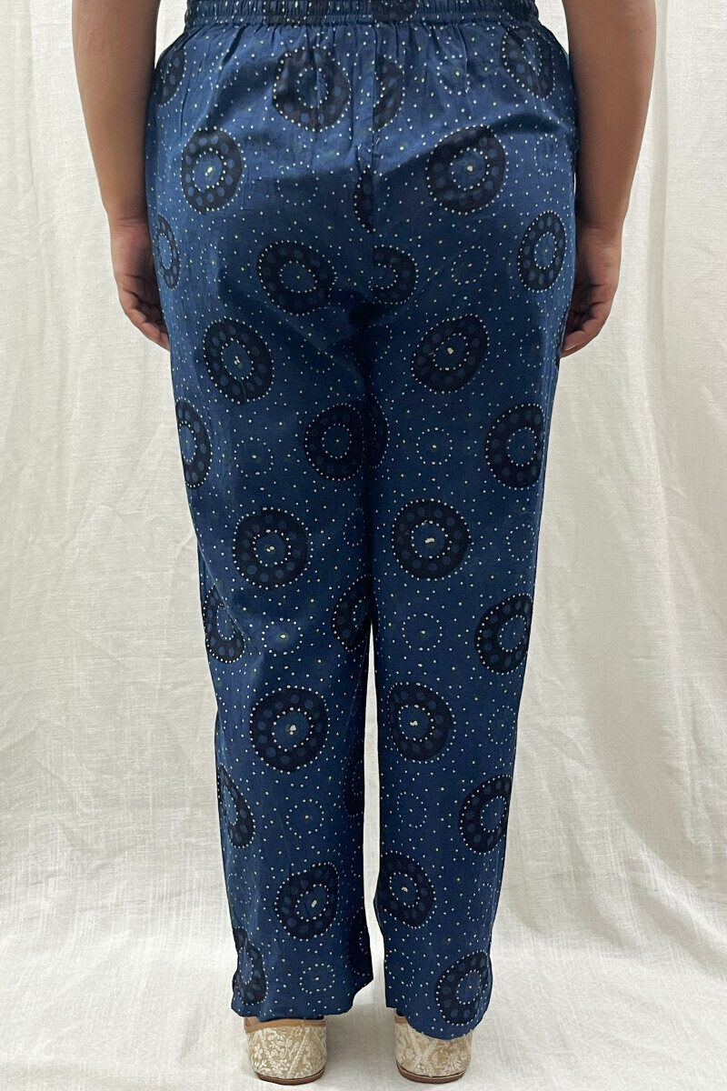 Ajrak Hand Block-Printed Cotton Narrow Pants