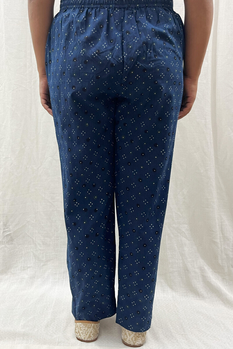 Ajrak Hand Block-Printed Cotton Narrow Pants