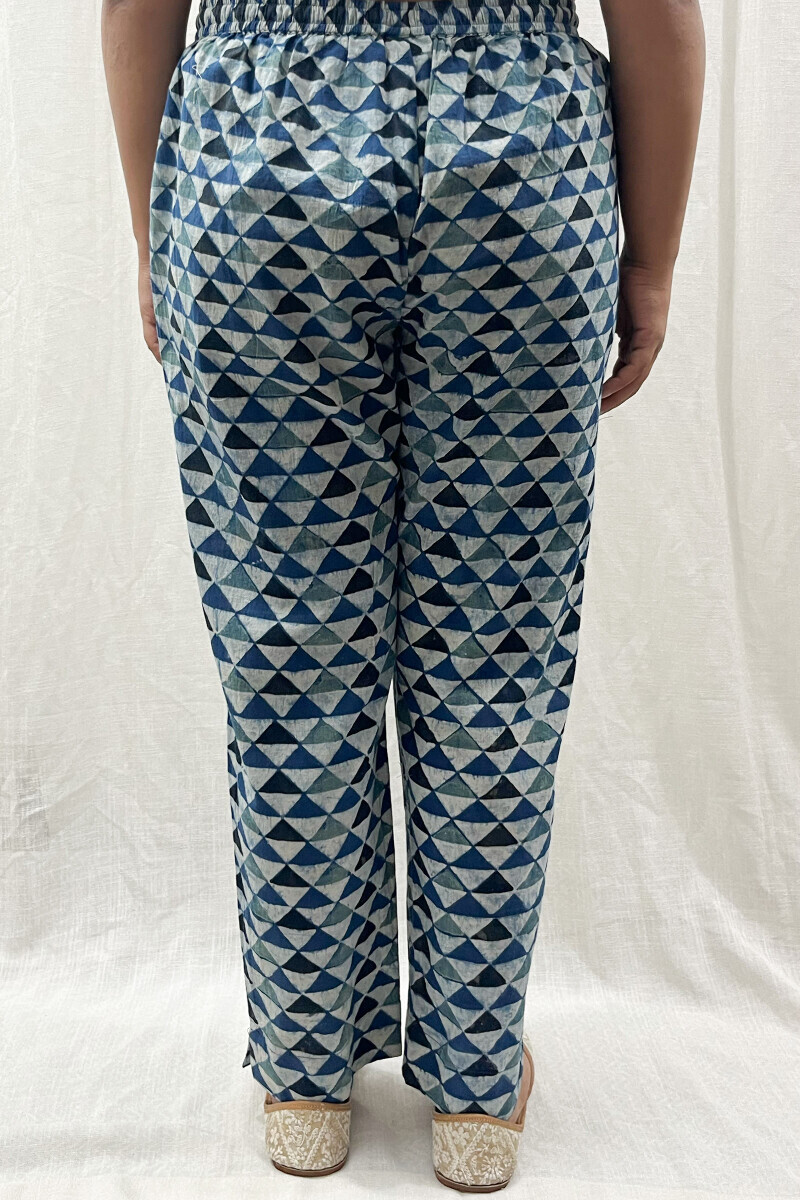 Ajrak Hand Block-Printed Cotton Narrow Pants