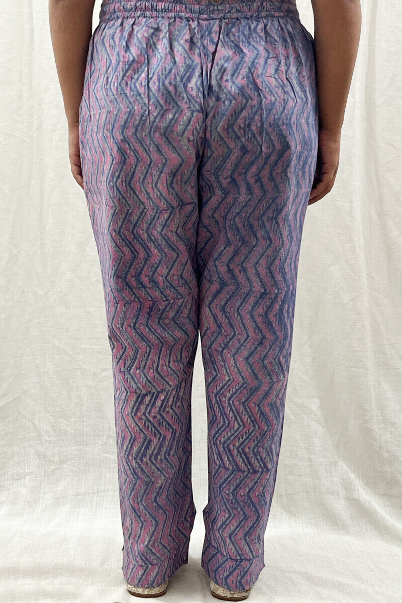 Akola Hand Block-Printed Cotton Narrow Pants