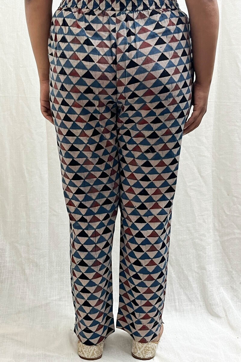 Ajrak Hand Block-Printed Cotton Narrow Pants