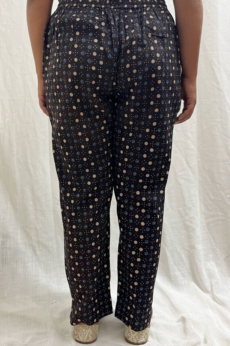 Ajrak Hand Block-Printed Cotton Narrow Pants