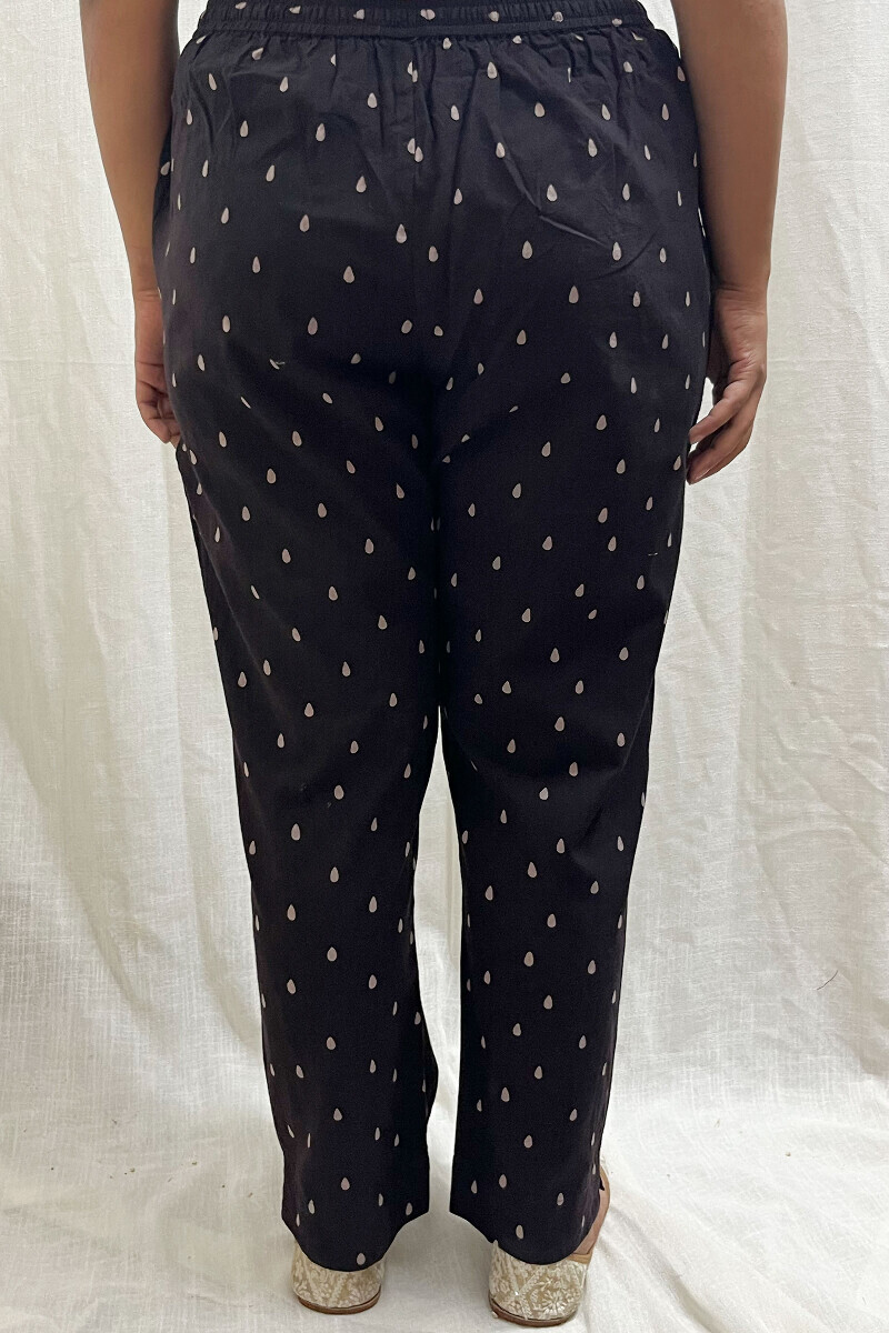 Ajrak Hand Block-Printed Cotton Narrow Pants