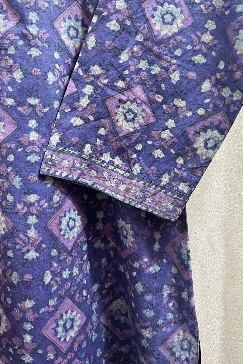 Akola Hand Block-Printed Straight Cotton Kurta