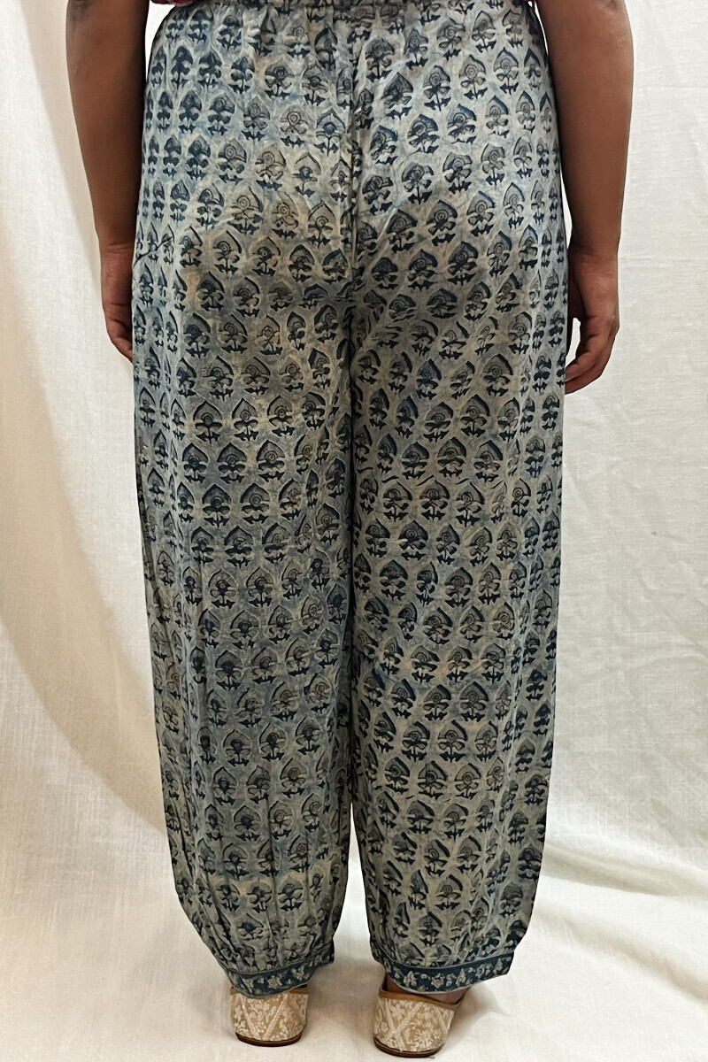 Akola Hand Block-Printed Cotton Izhaar Pants