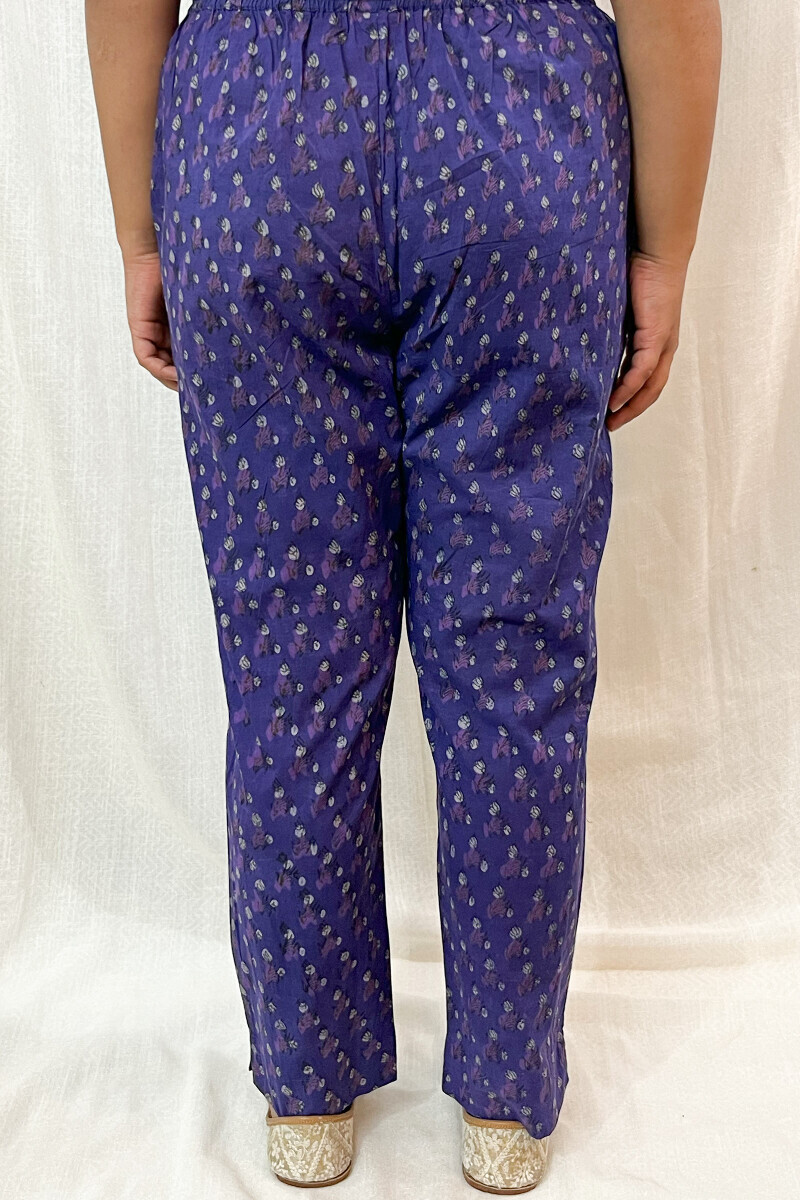 Akola Hand Block-Printed Cotton Narrow Pants