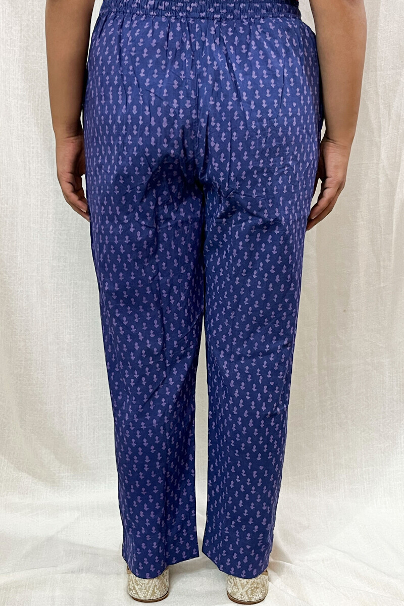Akola Hand Block-Printed Cotton Narrow Pants