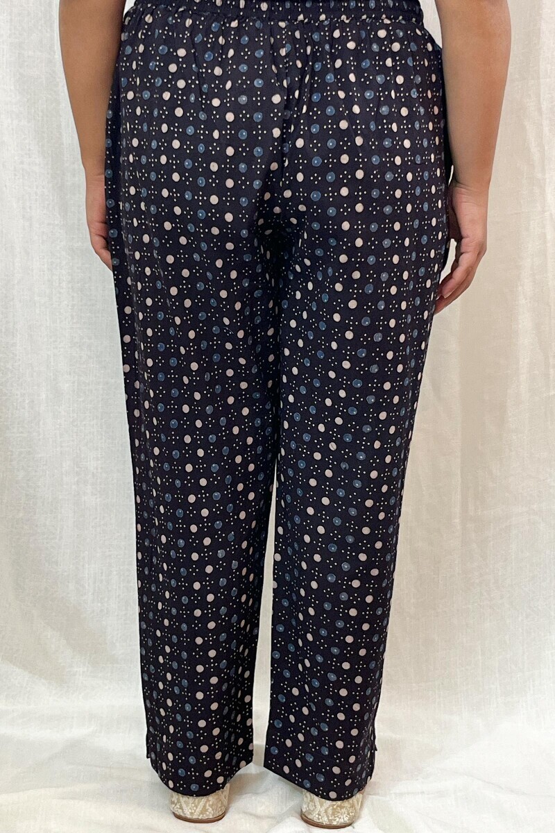 Ajrak Hand Block-Printed Cotton Narrow Pants