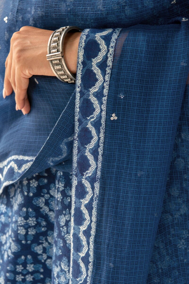 Indigo Handcrafted Kota Dupatta