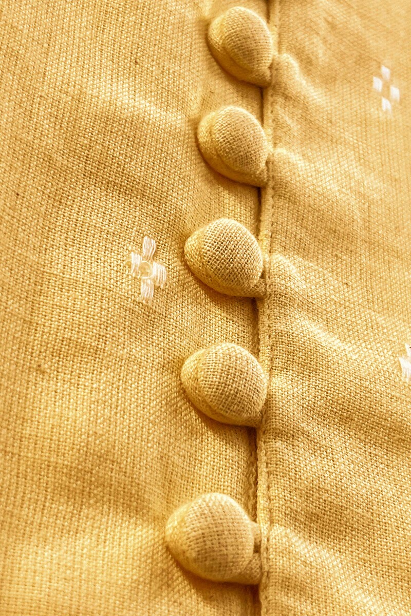 FG Specials: 1 Of 1- Men's Yellow Handcrafted Handloom Kurta