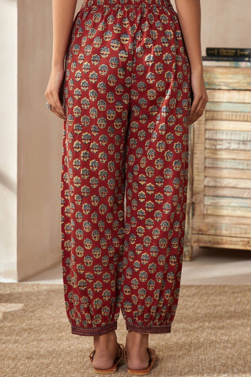 Bagru Hand Block-Printed Cotton Izhaar Pants