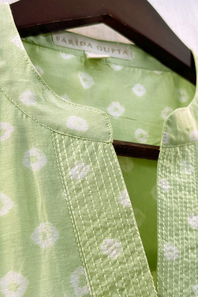 Green Bandhani Top