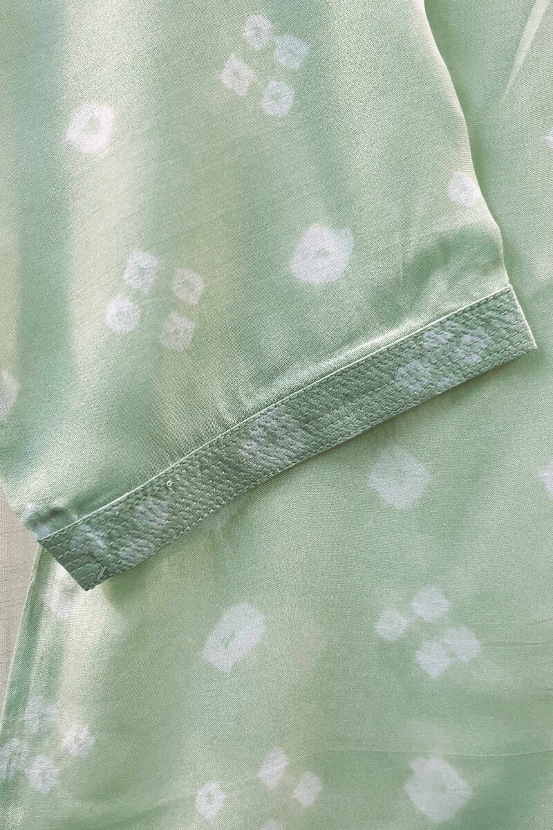 Green Handcrafted Bandhani Top