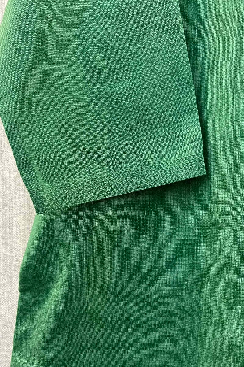 Green Handcrafted Handloom Kurta