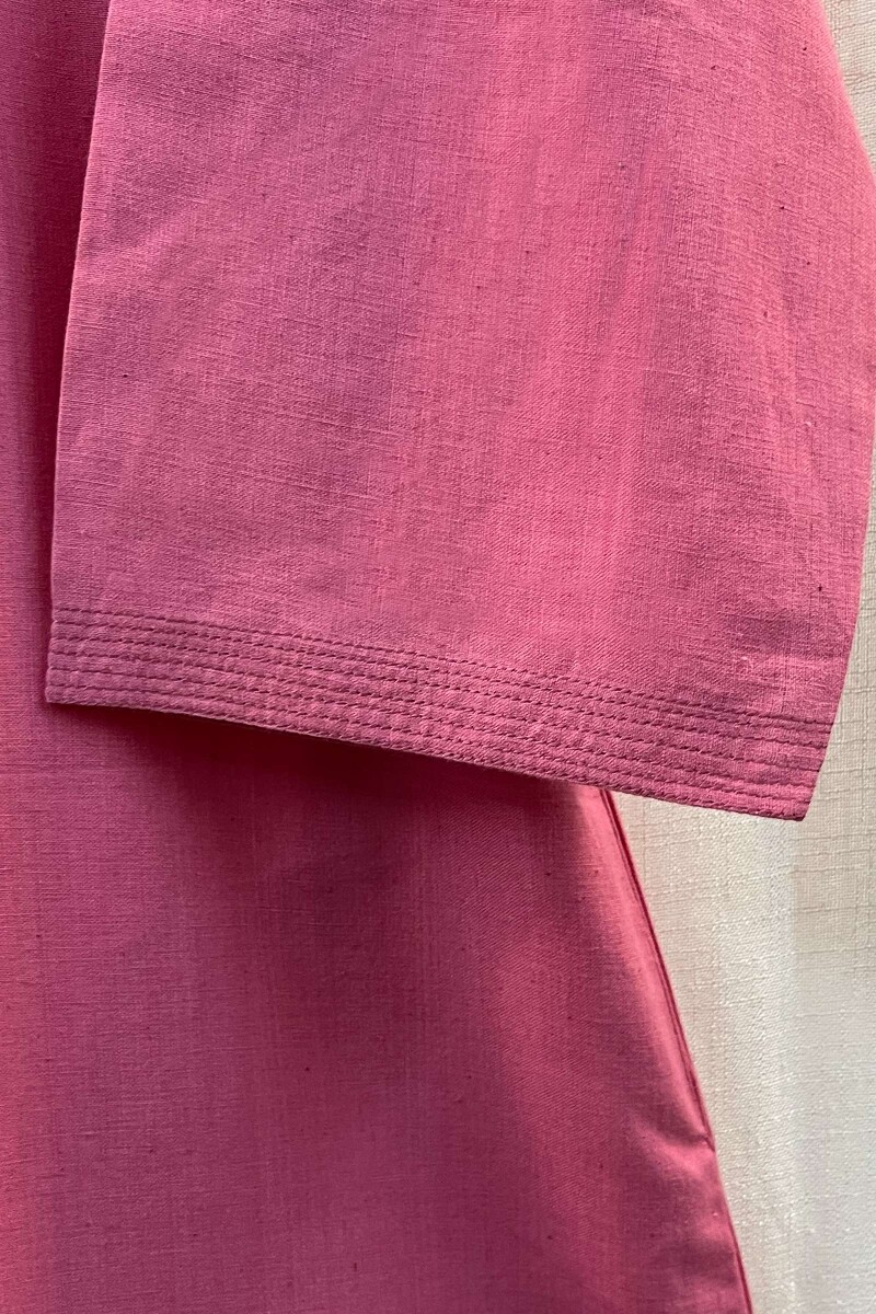 Pink Handcrafted Handloom Kurta