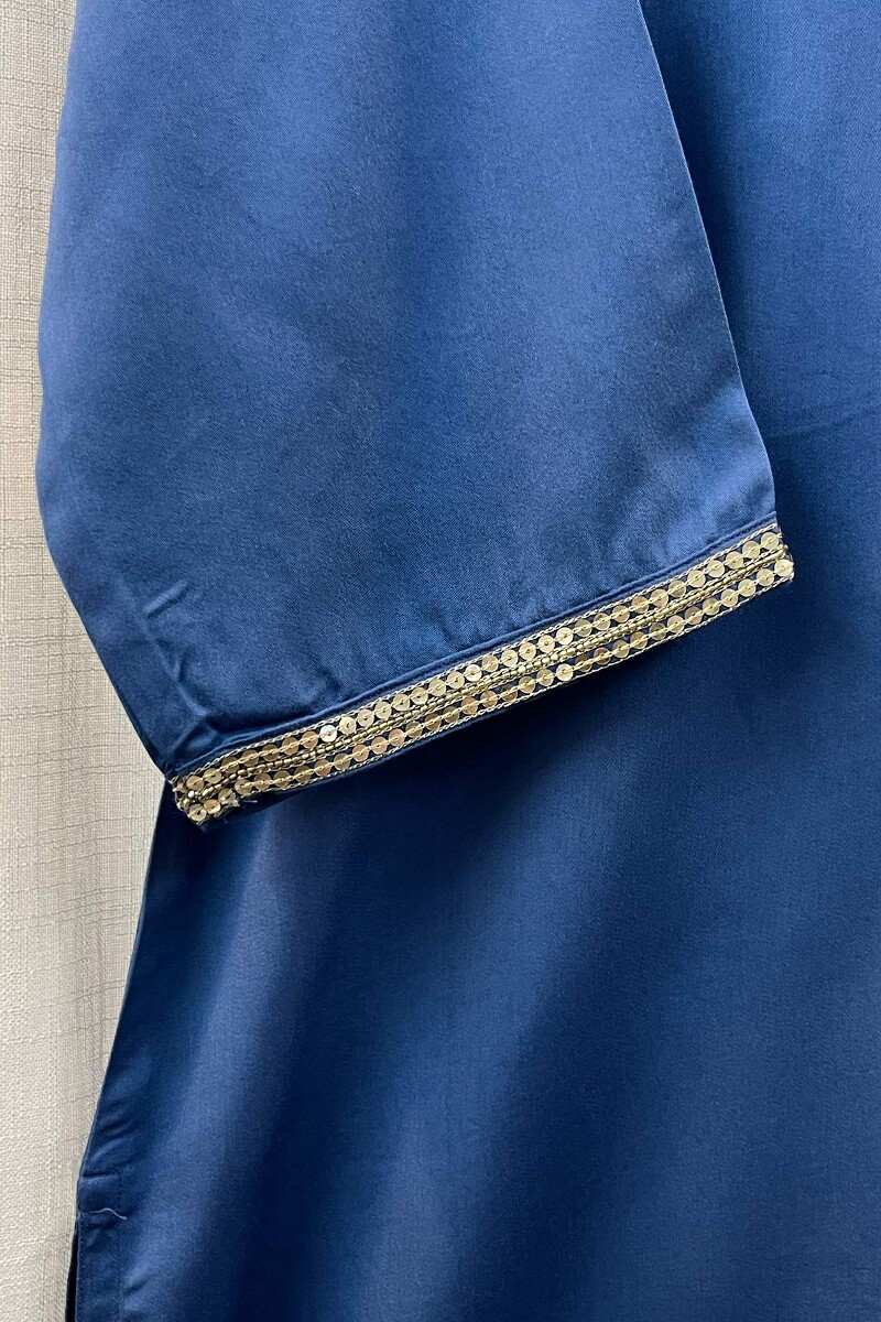 Blue Handcrafted Viscose Kurta