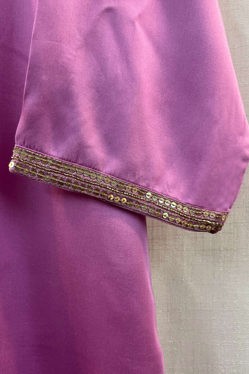 Purple Handcrafted Viscose Kurta