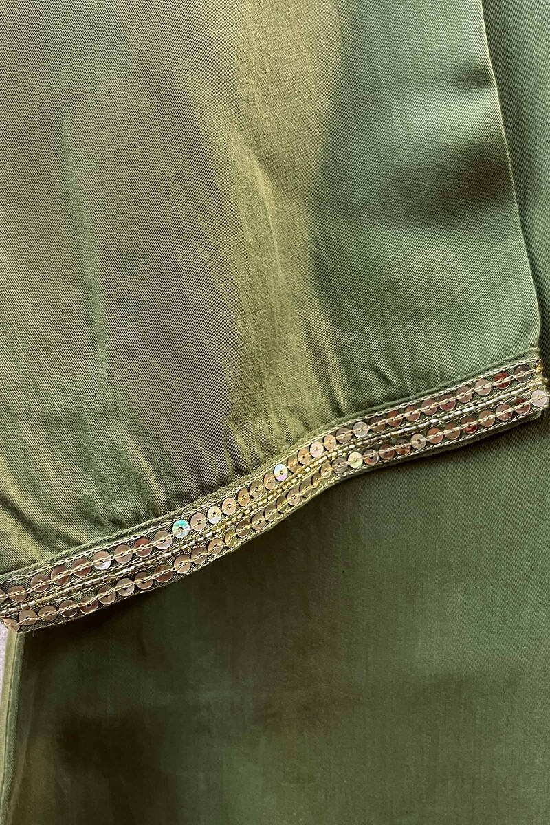 Green Handcrafted Viscose Kurta