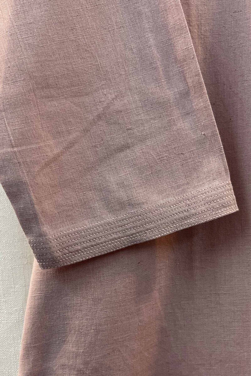 Pink Handcrafted Straight Handloom Cotton Kurta