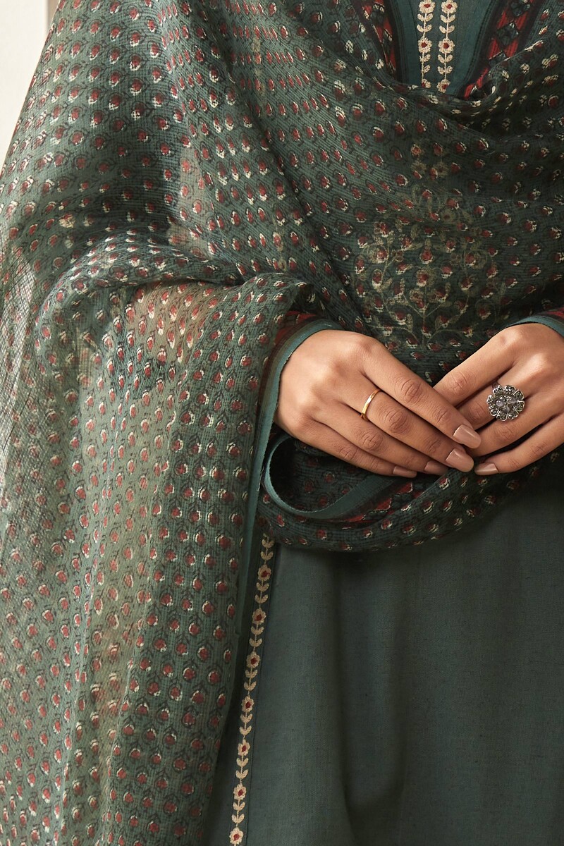 Bagru Hand Block-Printed Kota Dupatta