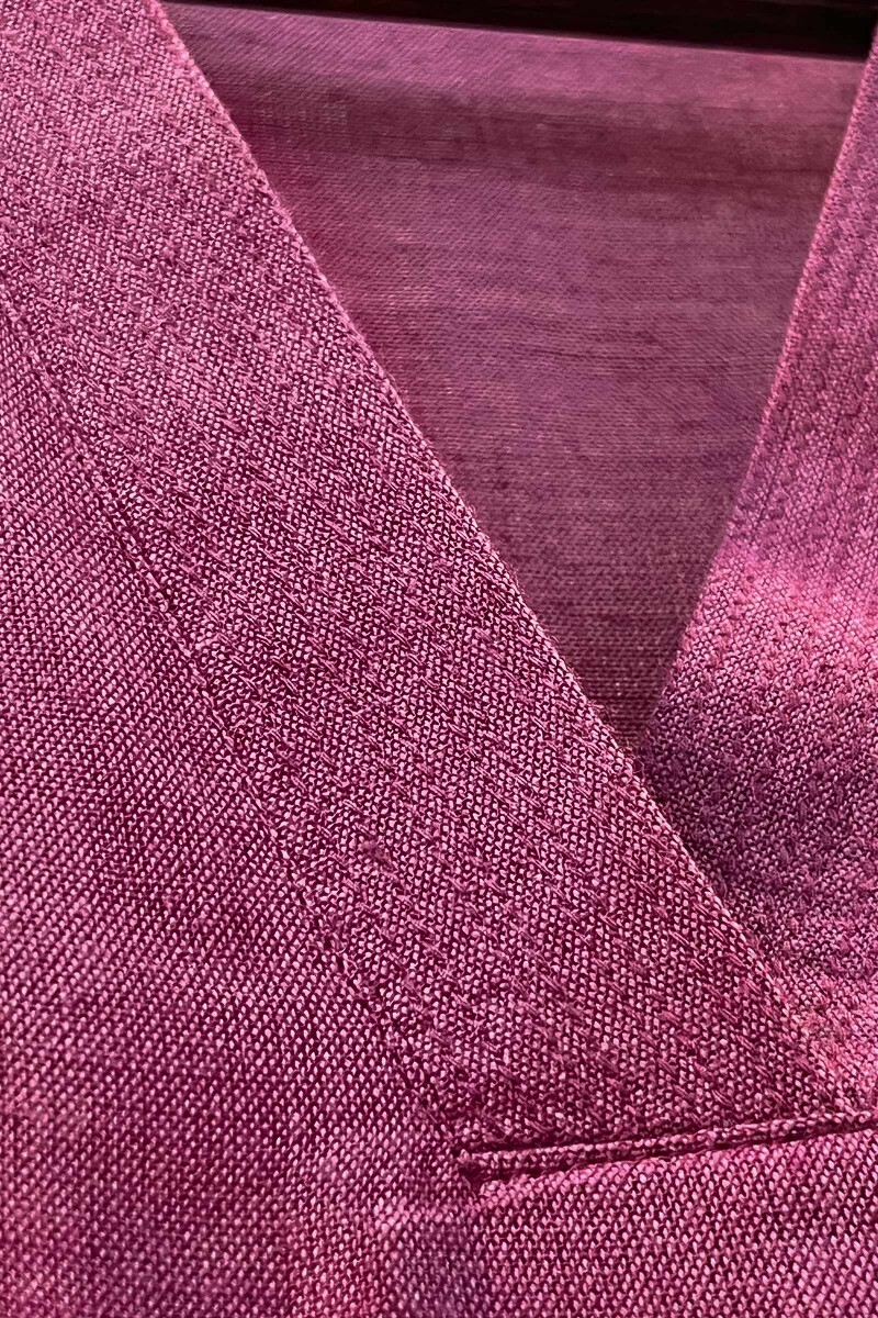 Mauve Handcrafted Straight Handloom Cotton Kurta