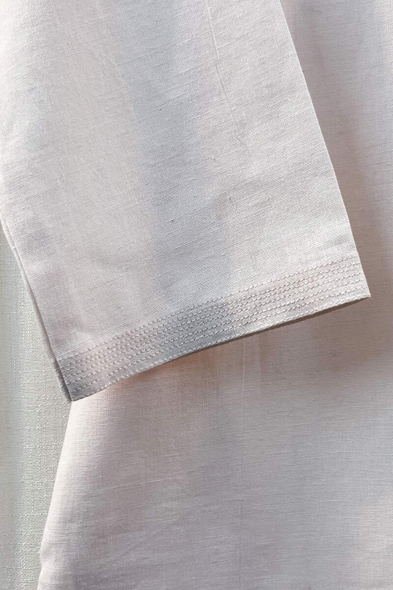 Baby Pink Handcrafted Straight Handloom Cotton Kurta