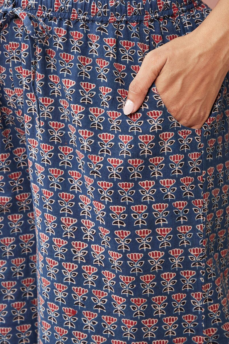 Ajrak Hand Block-Printed Cotton Palazzo