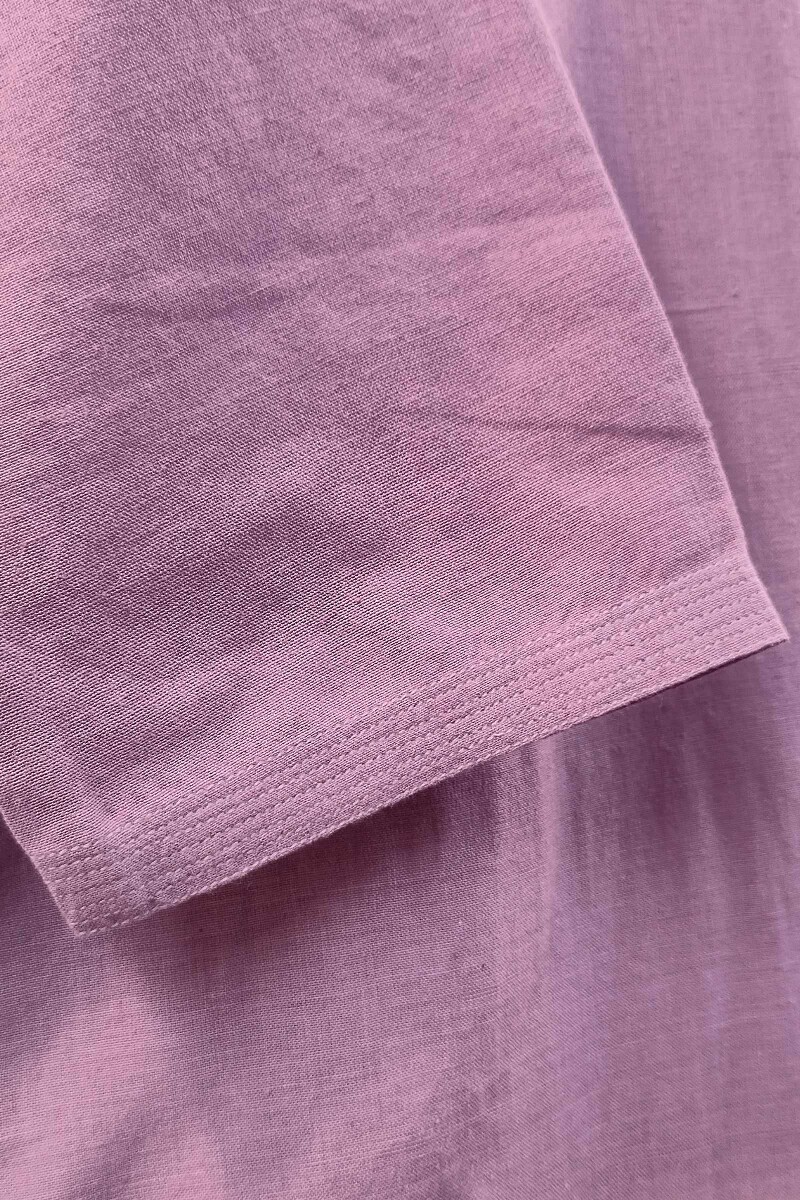 Purple Handcrafted Straight Handloom Cotton Kurta