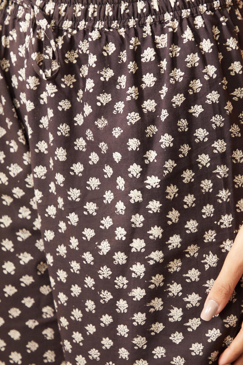 Bagru Hand Block-Printed Cotton Izhaar Pants