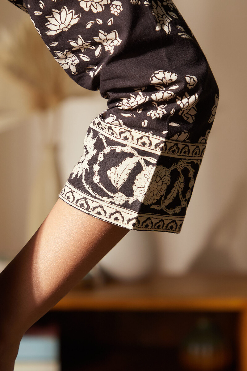 Bagru Hand Block-Printed Straight Cotton Kurta