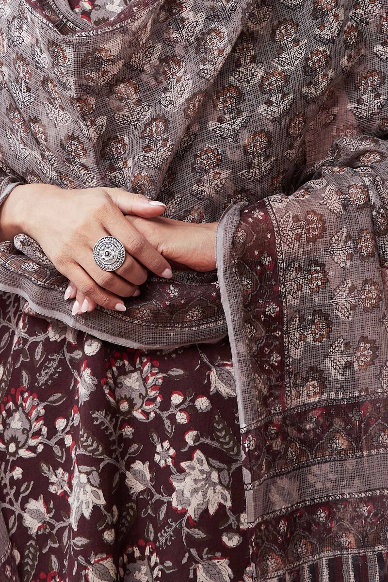 Bagru Hand Block-Printed Kota Dupatta