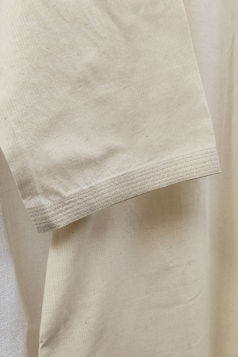 Light Yellow Handcrafted Straight Handloom Cotton Kurta