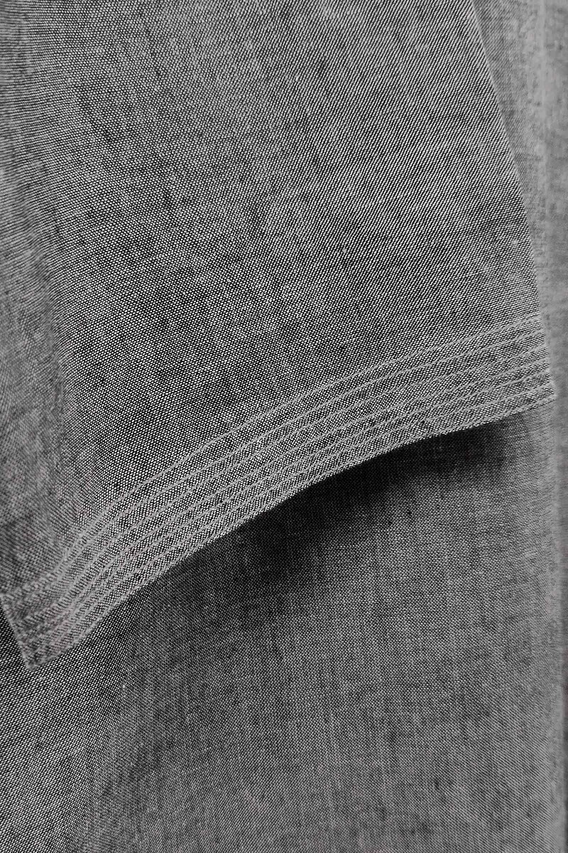 Grey Handcrafted Straight Handloom Cotton Kurta