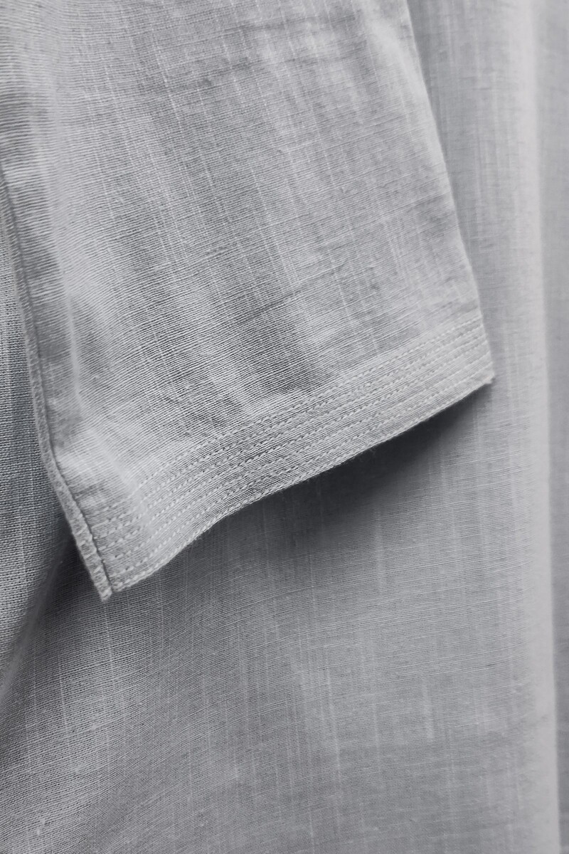 Sky Blue Handcrafted Straight Handloom Cotton Kurta