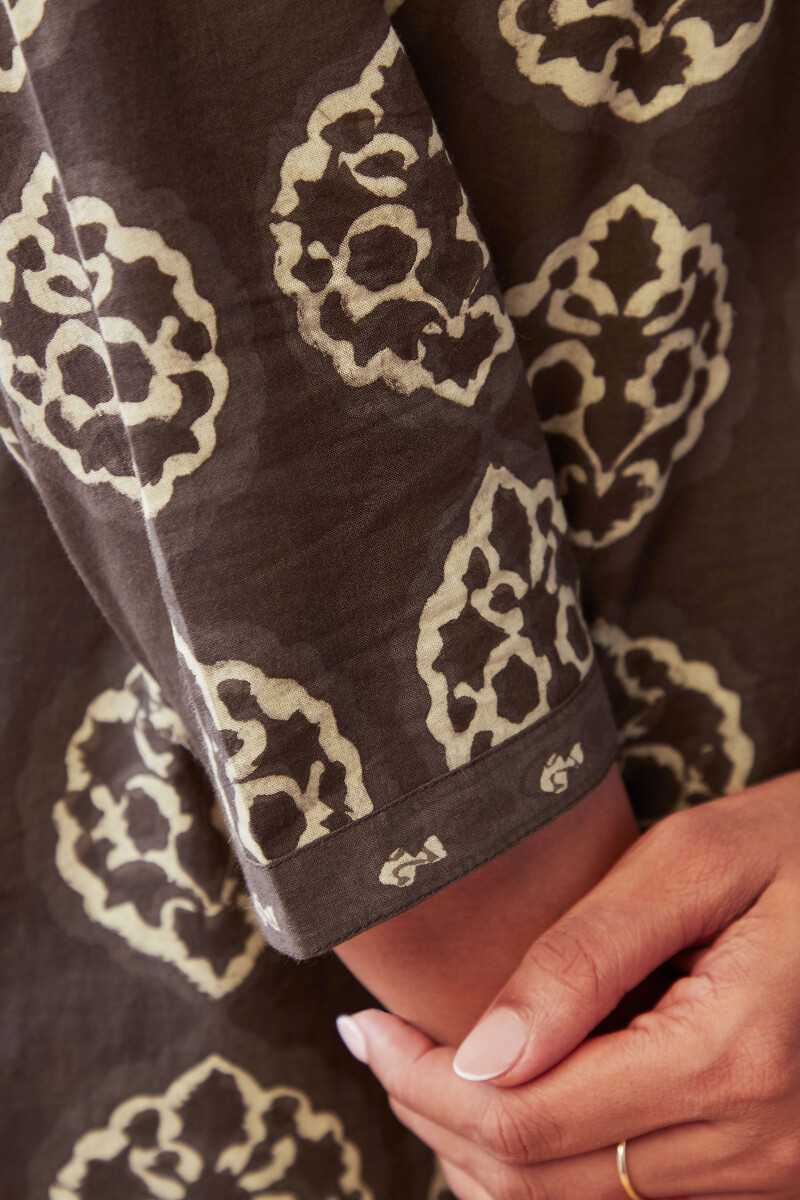Akola Hand Block-Printed Cotton Top