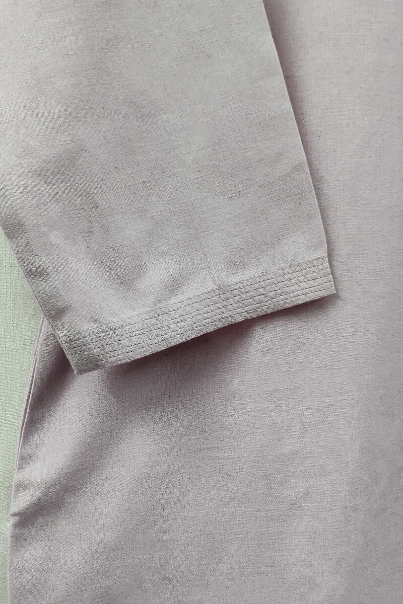 Light Purple Handcrafted Straight Handloom Cotton Kurta
