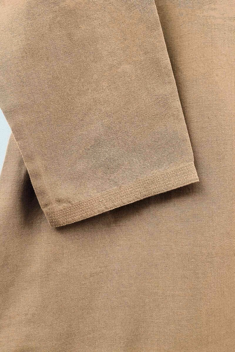 Brown Handcrafted Straight Handloom Cotton Kurta