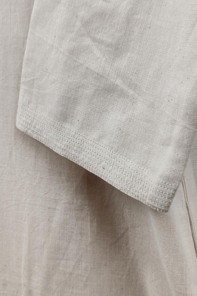 Beige Handcrafted Straight Handloom Cotton Kurta